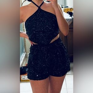 Sparkly black set